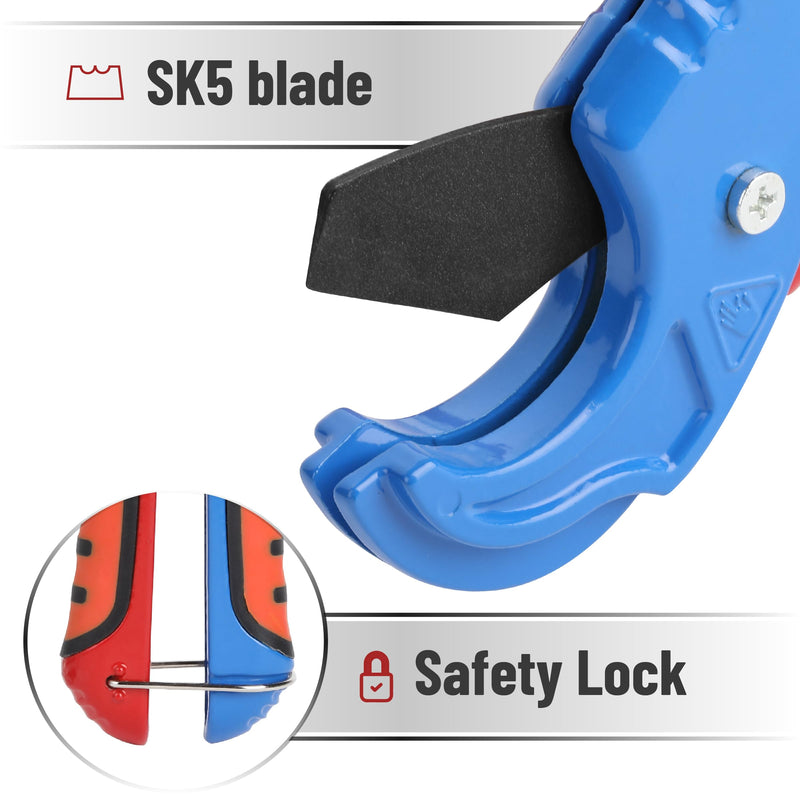 [Australia - AusPower] - Bates- PEX Pipe Cutter, Cutting Range 1/8"-1-5/8", PEX Tool, PEX Tools, Rubber Hose Cutter Tool, PEX Cutter Tool, PEX Cutters, Plastic Pipe Cutter, Pipe Cutters Plumbing, Tube Cutter 