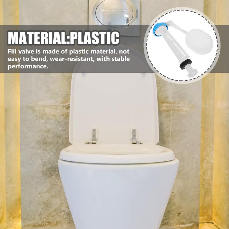 DOITOOL Universal Toilet Fill Valve Replacement Kit - Durable Float Water Inlet Valve for Toilet Tank Repair and Bathroom Accessories 9.84X3.54X2.55In
