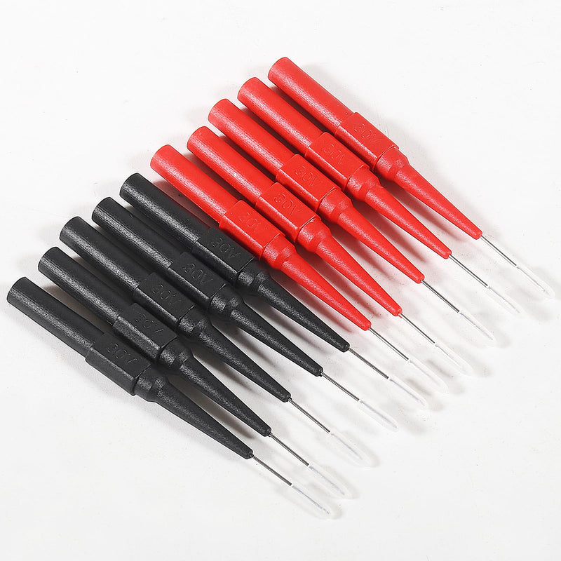 [Australia - AusPower] - 20Pcs 0.7mm Back Probe Kit with 4mm Banana Socket Non-Destructive Insulation Wire Piercing Needles Multimeter Test for Probes Automotive Testing Tools 