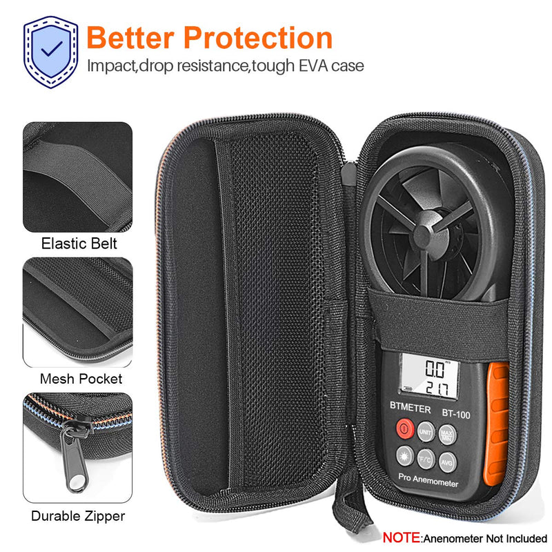 [Australia - AusPower] - BTMETER Hard Travel Case Bag for Protect BT-100 Series Handheld Anemometer BT-100 Series CASE 