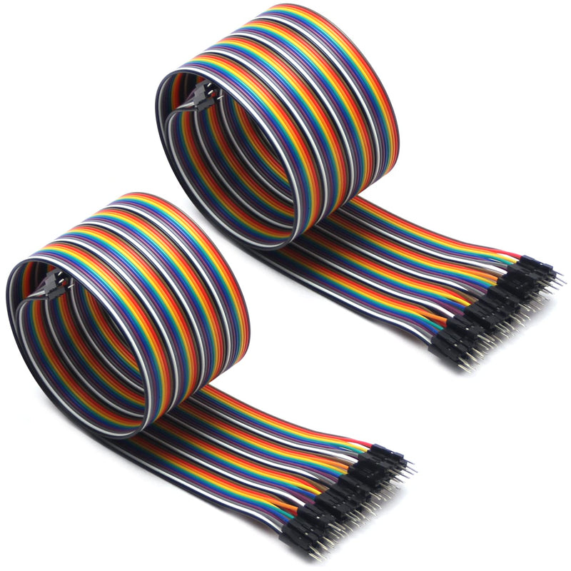 [Australia - AusPower] - Fielect Dupont Jumper Wires Breadboard Jumper Wires Colorful Ribbon Cables 40pin 50cm Long Male to Male 1Pcs 50cm 1PCS M/M 