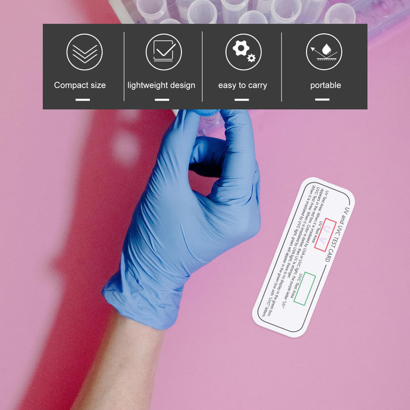 Pack of 20 PVC Test Strips for Precise Measurement of Uva and Uvc Wavelengths for Professional and Private Use