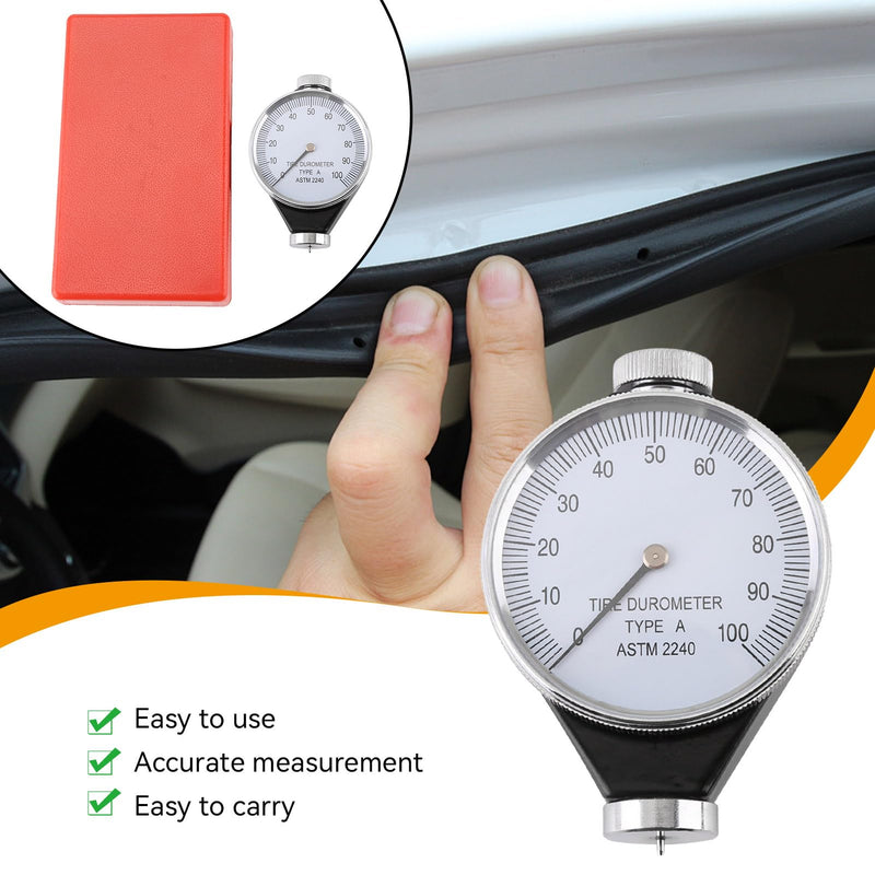 [Australia - AusPower] - Durometer Tester, Rubber Hardness Tester Durometer Hardness Tester Meter for Tires, Leather, Rubber 0-100 HA 