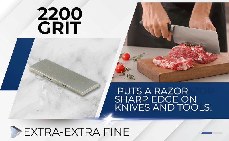 Ultra Sharp Diamond Sharpening Stone - 2200 Grit - 8 x 3
