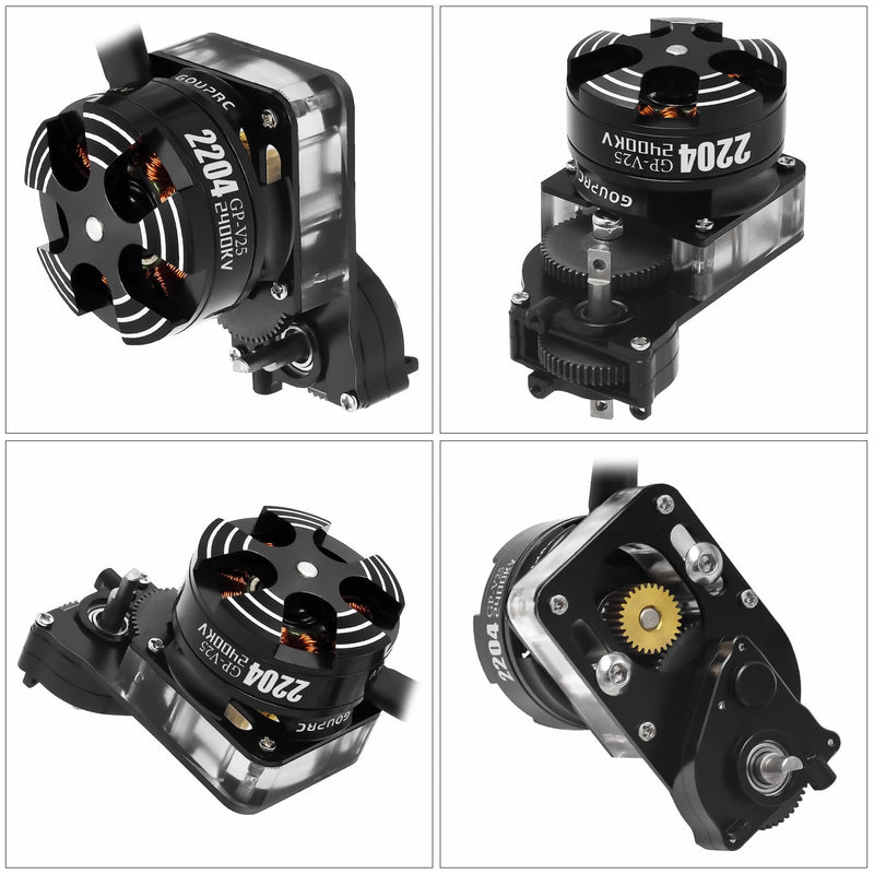 GOUPRC 2204 2400KV Brushless Outrunner Motor with Clean Mount & 30A Brushless ESC Combo Kit for SCX24 Axial 1/24 Remote Control Crawler Truck Car Motor+30A ESC+Clean Mount