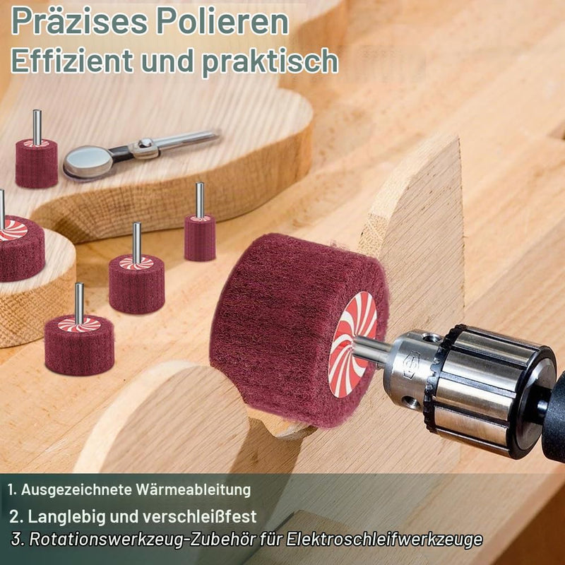 Pack of 10 Flap Sanders, 20/30/40/50/60 mm Fleece Sanding Discs, Flap Grinder Sanding Attachment for Cleaning and Removing Paint and Oxide, for Drills and Straight Sander (6 mm)