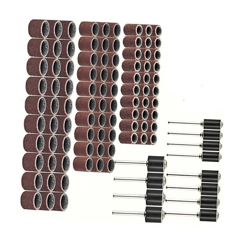 [Australia - AusPower] - 12 x 9 x 4 1/4 Sanding Drum Pack of 102 Sanding Belt Sand Drum Rotary Sanding Ring Sanding Polishing Tool 