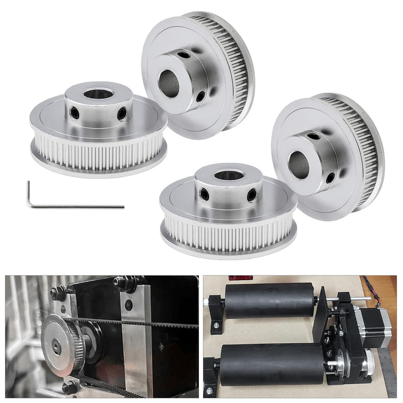 [Australia - AusPower] - GT2 Pulley 60 Teeth Bore 5mm Width 6mm Timing Belt Pulley for 3D Printer, CNC (4, 60T 5mm bore) 4 