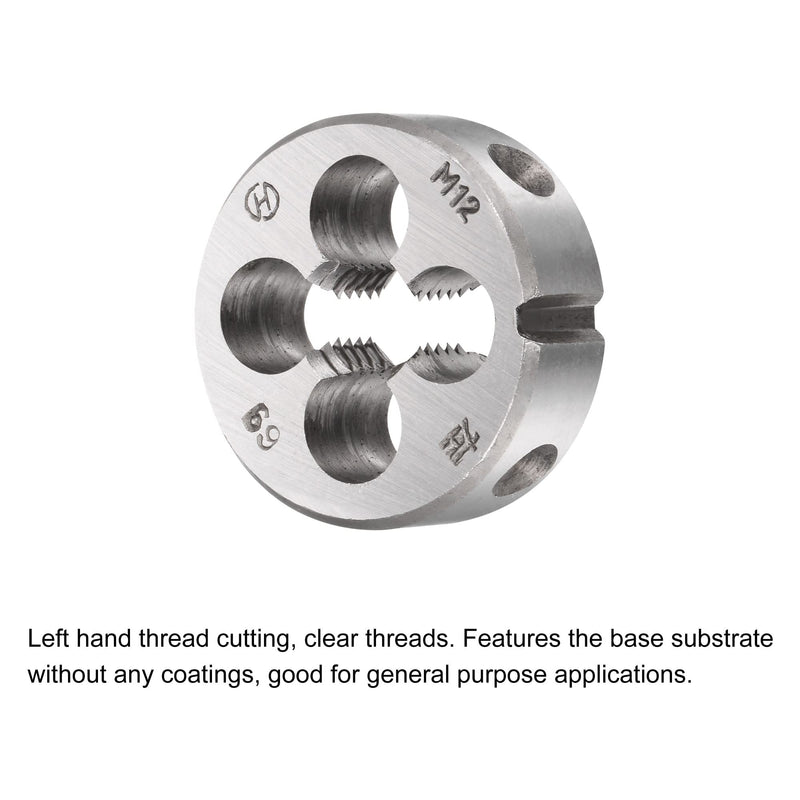 [Australia - AusPower] - sourcing map Taps and Die Sets M12 x 1.75 Metric Left Hand Thread with Straight Groove and Round Die 
