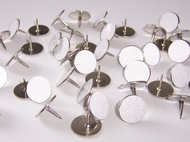 [Australia - AusPower] - XGX White Reflective Tacks (100 Pack) Trail Marking Tacks, Glow Tacks, Hiking Markers, Trail Marking Reflectors, Mark Trail Reflective Thumb Tacks for Hunting,with Included LED Keychain Light (1) 