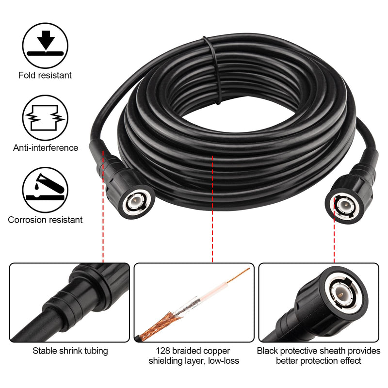 [Australia - AusPower] - RG58/U BNC Male to BNC Male Coaxial Cable 7 Meter 23 Feet Low Loss 50 Ohm Coax Cable for Ham Radio CB Radio Antenna Signal Generator Frequency Counter RF Device 7M 