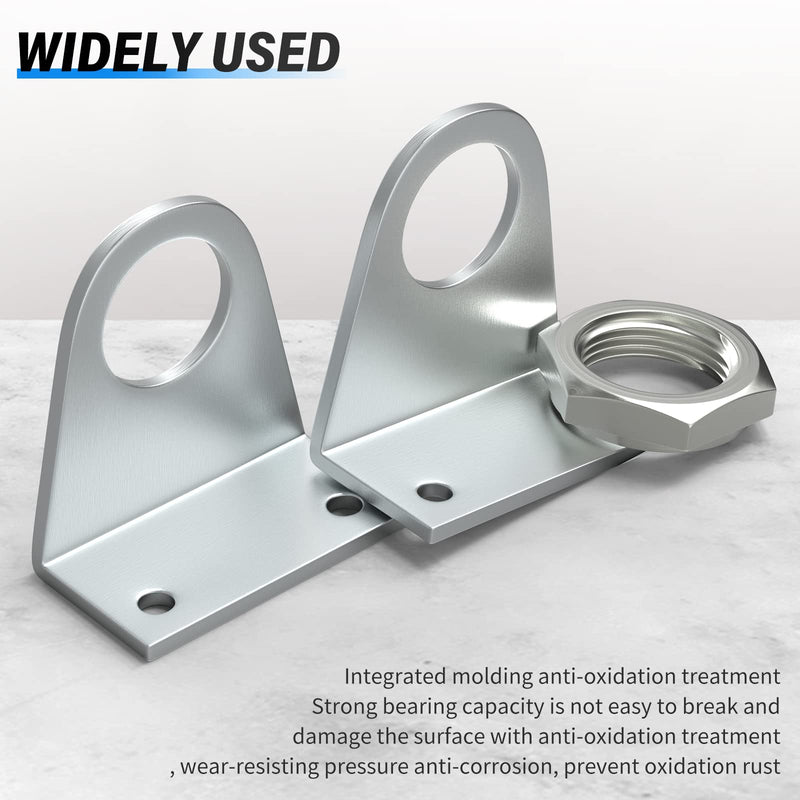 [Australia - AusPower] - TAILONZ PNEUMATIC Cylinder Connecting Rod Splint mounting Bracket 2PCS and nut 2PCS, MA/MAL Pneumatic Parts, Suitable for 20mm,25mm Cylinder Diameter LB tripod-20/25 