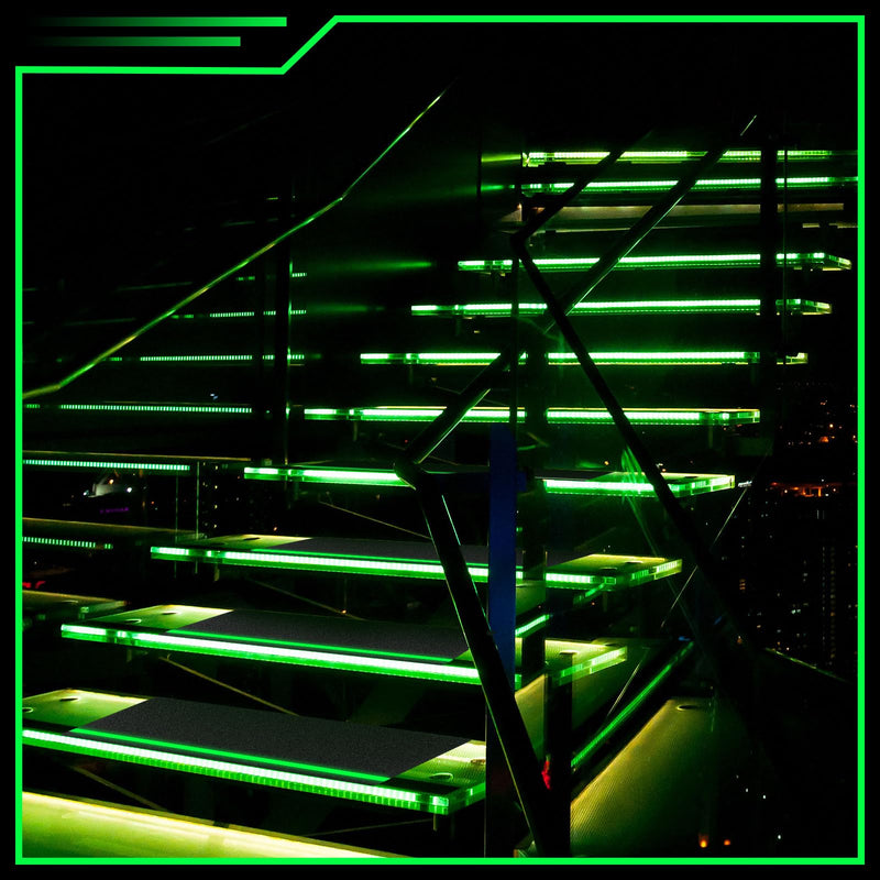 Nuanchu 10 Pack 10'' x 30'' Outdoor Stair Treads Anti Slip Tape Glow in Dark Stripe Non Slip Grip Tape Non Skid Adhesive Friction Traction Stair Treads for Wooden Steps Outdoor Indoor Step Slippery