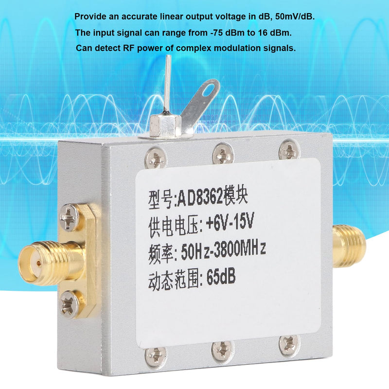 [Australia - AusPower] - AD8362 Digital RF Power Meter, Aluminum Alloy Frequency Detector, 75DBm to 16DBm RF Signal Power Meter for Broadband Power Detection 