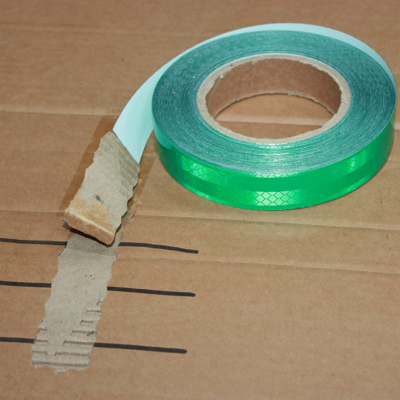 Non Fading Reflective Tape Green 1 inch Wide, Outdoor Waterproof High Visibility Safety Warning Reflector Sticker Strips (68 feet) 1"X68ft PET Material--Green