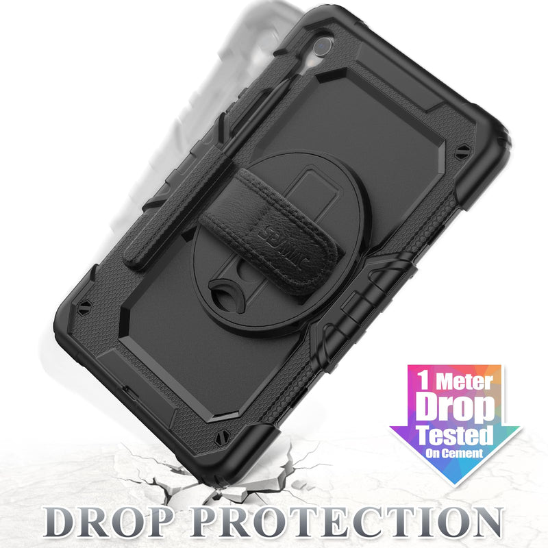 [Australia - AusPower] - SEYMAC stock for Samsung Galaxy Tab S9/ S9 FE 5G Tablet Case 2023 with Screen Protector Pencil Holder [360 Rotating Hand Strap] &Stand, Drop-Proof Case for Galaxy Tab S9 FE 10.9''/ S9 11'', Black1 case for Galaxy Tab S9 FE 10.9''/S9 11'' 