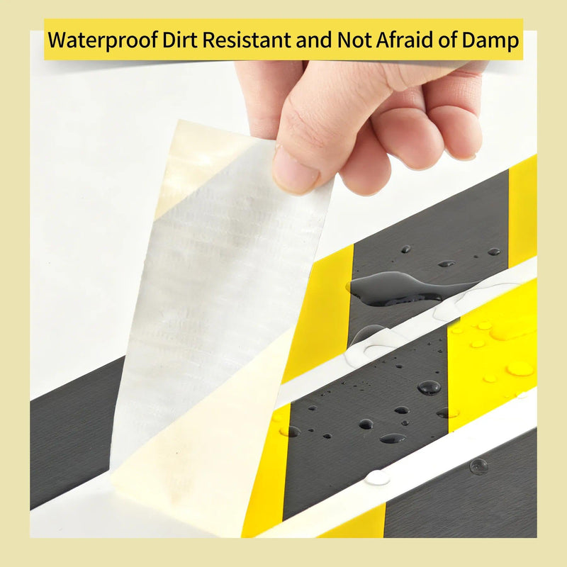 Black and Yellow Warning Tape Hazard Safety Tape for Floor,Construction,Gym,Outdoor,Pavement Marking,Parking,Warehouse,Mini Caution