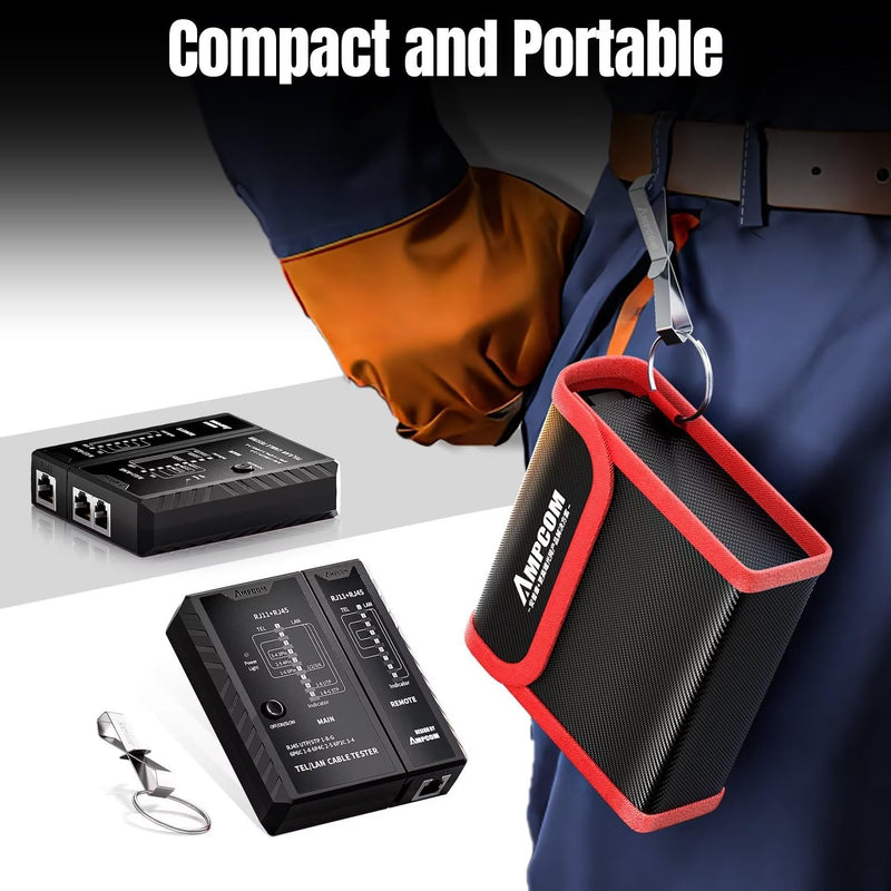 [Australia - AusPower] - AMPCOM Pass Through RJ45 Crimp Tool 1PC and LAN & TEL Continuity Test Tool 1 PC for CAT5E/6/6A/7/8 UTP & STP 