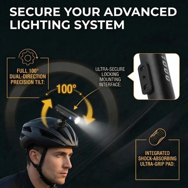 [Australia - AusPower] - BrighRoad 1000Lumens Bike Helmet Light, 5 Modes, 650ft High-Beam, IPX6 Waterproof Rechargeable Bike Light for Night Riding, Lightweight Mountain Bike Headlight, Smart Thermal Protection Bicycle Light 
