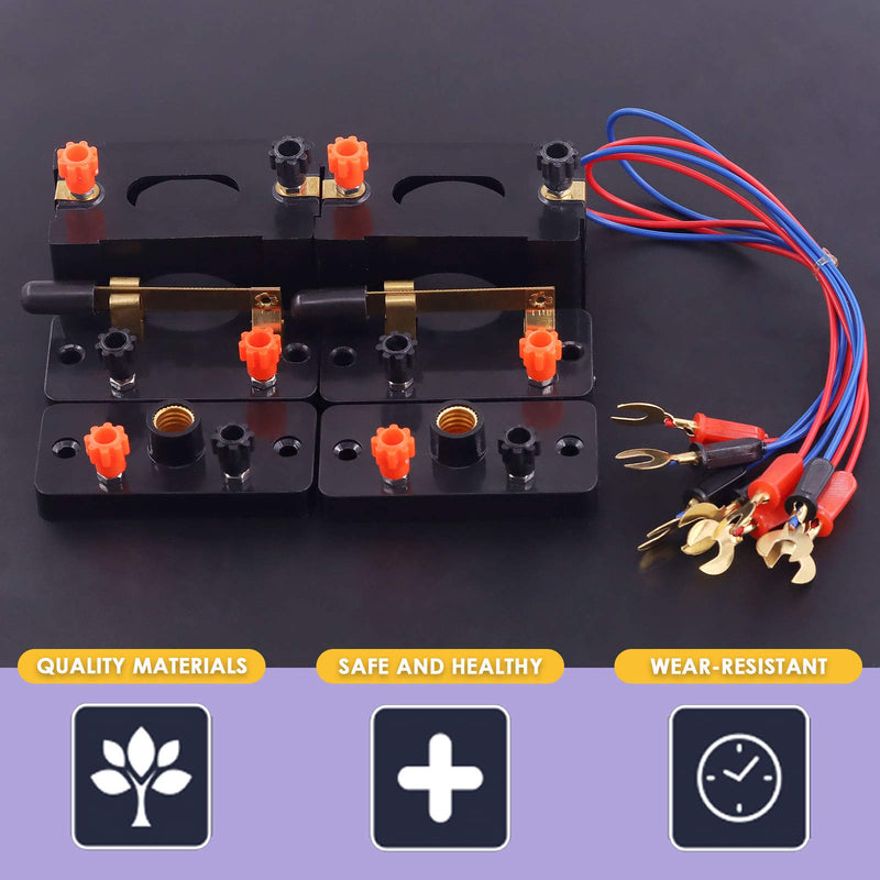 [Australia - AusPower] - Swpeet 22Pcs Labs Physics Experiment Basic Beginner Circuit Kit, Including Interconnect Circuit Wire, D Battery Holder, Single Pole Single Throw Switch and Miniature Bulb Holder with E10 White Bulb Labs Physics Experiment Kit 