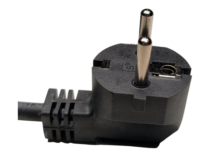 Power Cable with Ferrules, Schuko Plug 230V 16A, 2 Metres, Black | Connection cable, power cable with terminals, earthing contact cable, adapter cable, IP20 2 m