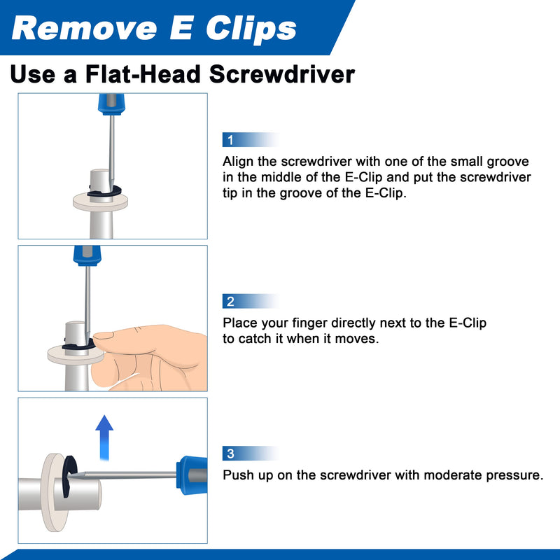 [Australia - AusPower] - E Clip Circlip External Retaining Rings Assortment Kit, 550PCS E Clips External Carbon Steel Rings and 1 PC Tweezers, Includes Sizes of M1.5-M22 551pcs E-clip 