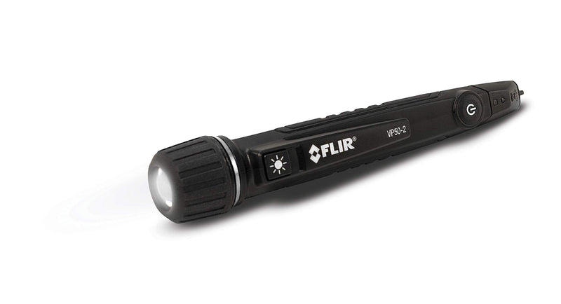 [Australia - AusPower] - FLIR VP50-2 CAT IV Non-Contact Voltage Detector, Featuring Light, Vibration, and Beeper Feedback Alarms and a Powerful LED Flashlight 