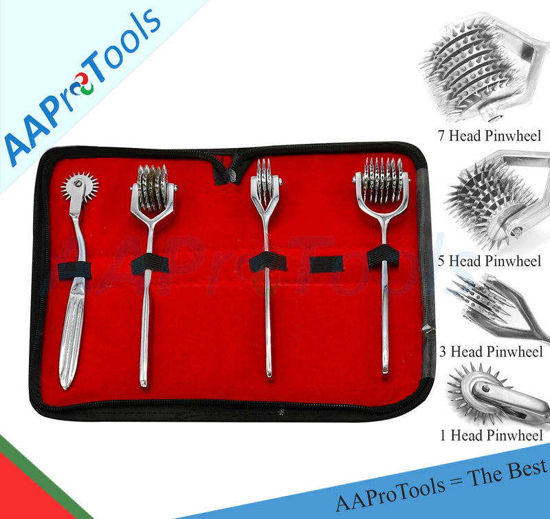Special Edition Pinwheel WARTENBERG Neurological Sensory Diagnostic, 1,3,5,7 Set with Case