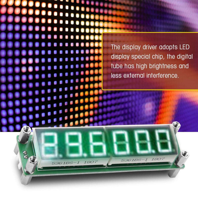 PLJ-6LED-H LED Display Digital Frequency Counter Cymometer Tester Frequency Measurement Modules 1MHz- 1000MHz (green)