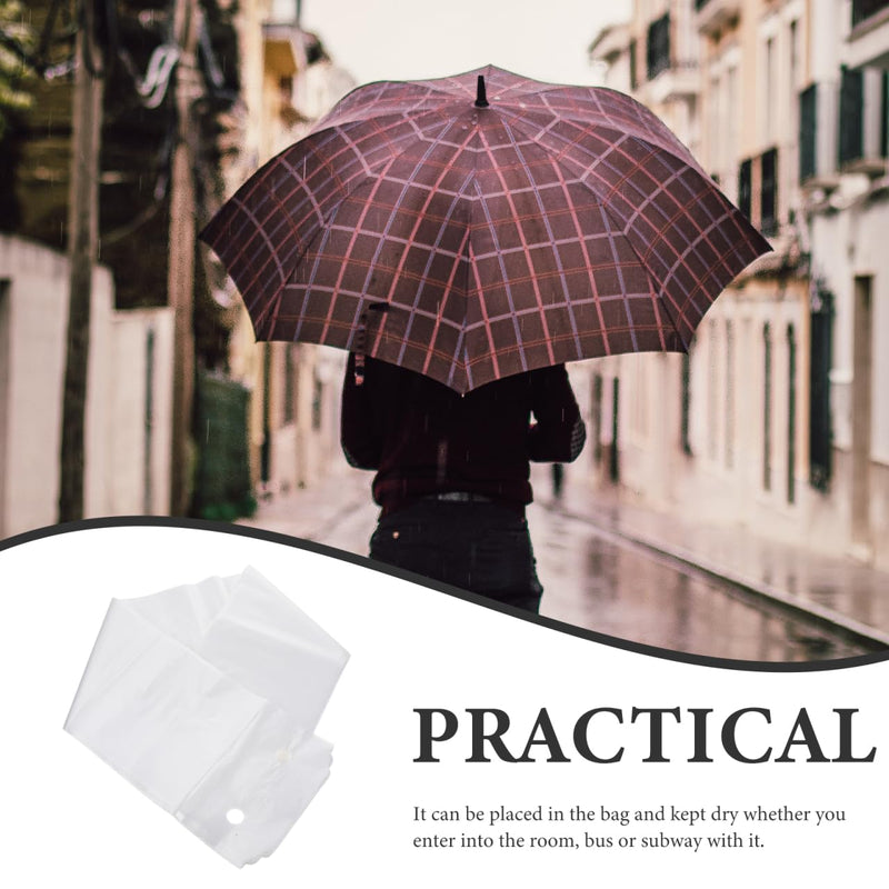 Operitacx Pack of 100 Umbrella Bags, Disposable Umbrella Covers, Made of Plastic Film, Waterproof Umbrella Cover for Wet Umbrellas, Practical Storage for Car, Bus and Subway