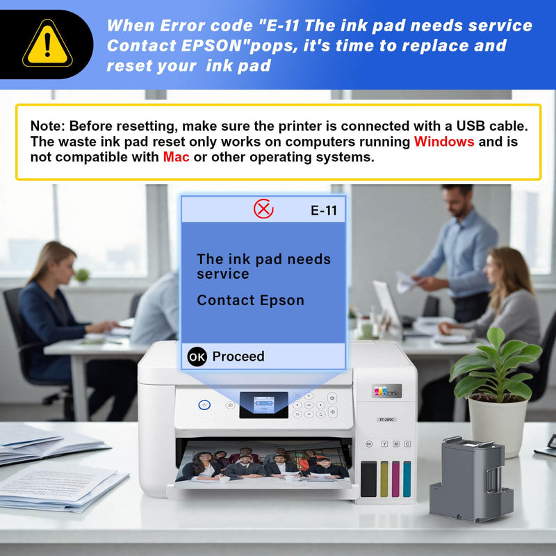 [Australia - AusPower] - Waste Ink Pad Replacement with Reset Software for Ecotank ET-2850 ET-2760 ET-2750 ET-2700 ET2850 ET2760 ET2750 ET2700 2850 2760 2750 2700 Printer, Maintenance Box with Reset Software 