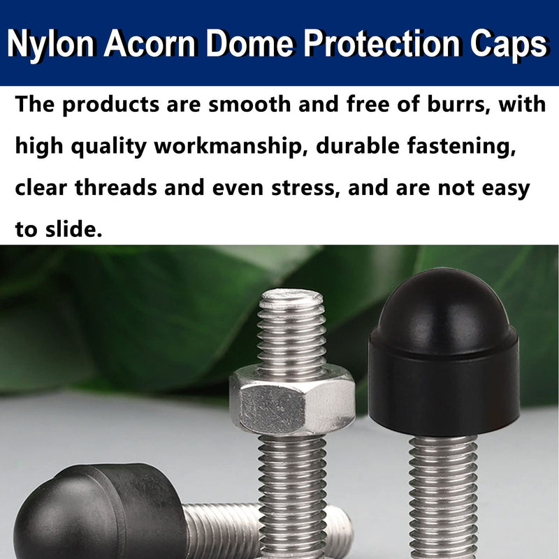 [Australia - AusPower] - smseace 150pcs 6-Values Bolt and Nuts Protective Caps M4/M5/M6/M8/M10/M12 Bolt Covers Caps kit Nuts and Bolt Cap Assortment Kit Used Protect Hex Screws 
