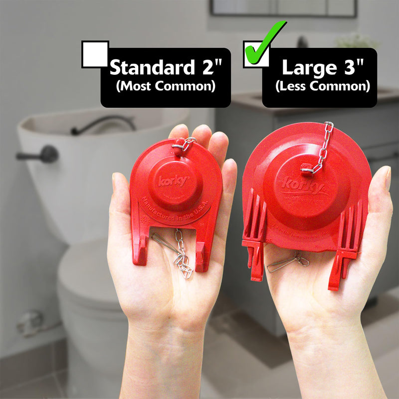 Korky 830MP QuietFILL Platinum Toilet Fill Valve and Premium Large 3-Inch Flapper-Easy to Install-Made in USA 7-3/4 In. - 13-1/2 In.
