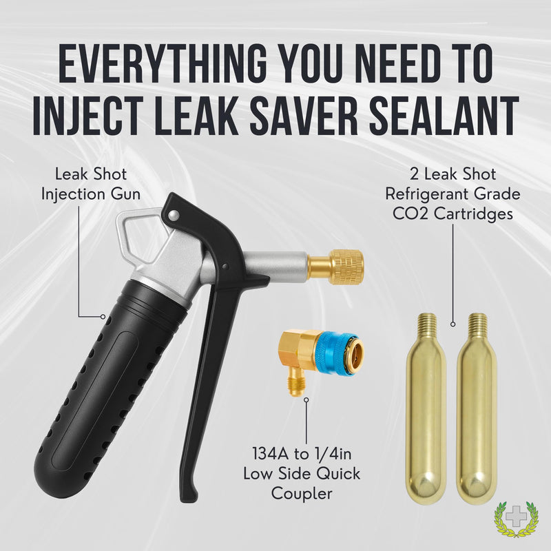 [Australia - AusPower] - Leak Sealant Injector for MVAC & Automotive | Compatible with Leak Saver AC Leak Sealer + UV Dyes | Pro Grade Reinforced Injection Gun Automotive Sealant Injector 