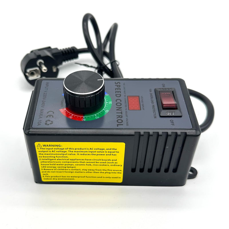 [Australia - AusPower] - SiRyder Speed Controller 230 V, 10 A Speed Controller with Overload Protection for Fan Speed Controller, Dimmer, Angle Grinder, Ban, Voltage Regulator Adjustable AC 220 V 4000 W 