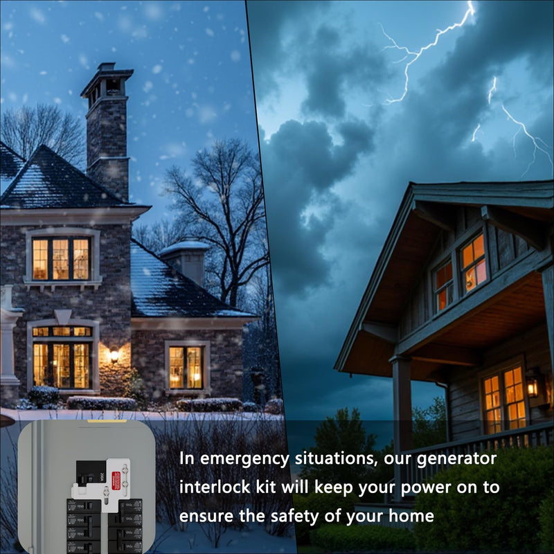 [Australia - AusPower] - Generator Interlock Kits are Compatible with Siemens or Murray 150 or 200 amp Panels. The spacing Between Main and Branch Breakers is 7/8-1 1/4"，Professional Interlock Kit(SIE-P2) SIE-P2 