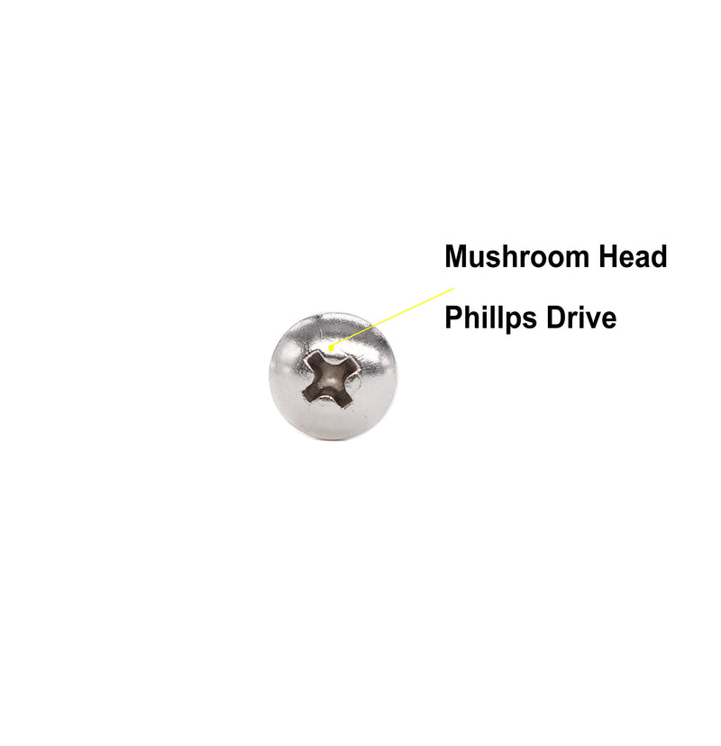 [Australia - AusPower] - 30pcs M4x35mm Truss Head Machine Screws, Phillips Drive, Full Thread, 304 Stainless Steel, Bright Finish M4 x 35mm 30pcs 