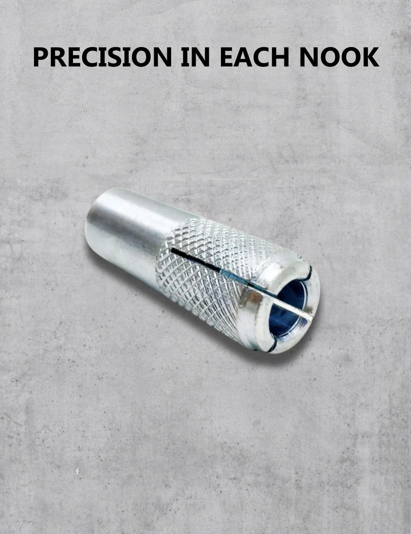 [Australia - AusPower] - Drop-in Anchors, 100 PCs 1/4 Inch Zinc-Plated for Concrete, Secure Mounting, Industrial-Strength, Easy Installation - Perfect for Home, Construction, and Outdoor Applications 