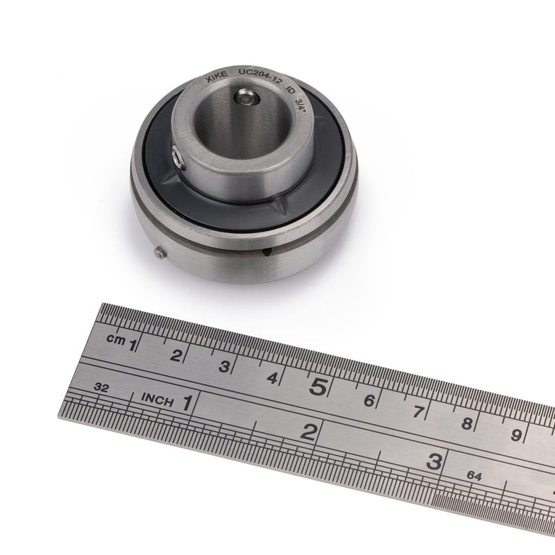 [Australia - AusPower] - XIKE 2 Pcs Chrome Steel UC204-12 Bore 3/4" Insert Ball Bearings, with Sealed and Set Screw, Fits P204/F204/FL204/T204/PA204/FA204/FB204 and More Bearing Housings. UC204-12 ID 3/4" 