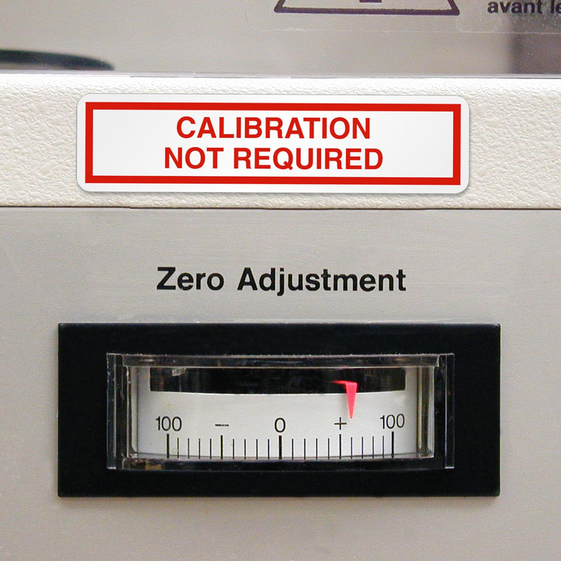 SmartSign Calibration Not Required Labels in Dispenser Box | Pack of 250, 1/2" x 2" Flexible Vinyl Stickers, Made in USA