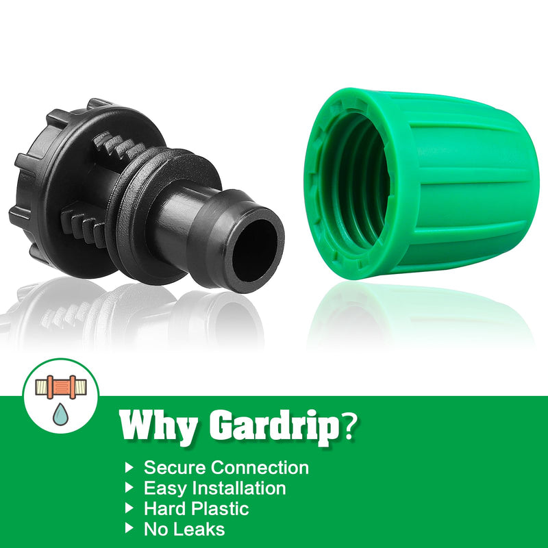 [Australia - AusPower] - Drip Irrigation 1/2" End Cap Fittings?1/2 Inch Drip Line Lock Barbed End Plug Connectors for 1/2 Drip Irrigation Tubing (1/2" ID x 0.640" OD) Anti-Drop Drip Irrigation Parts (12 Pieces) 1/2" Barbed End Plug-12P 