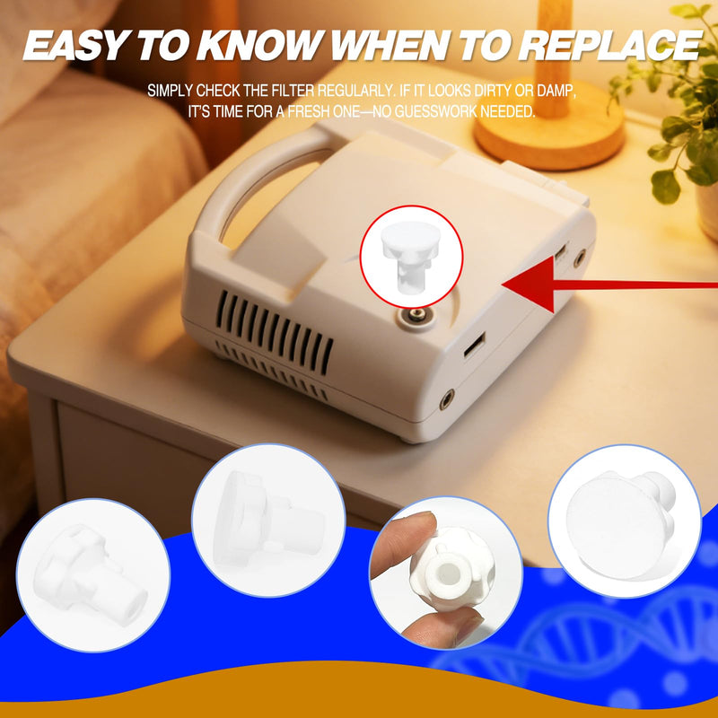 10 Pack Air Inlet Intake Filter Compatible with Devilbiss Pulmoneb Pulmo-Aide 3655D, CPAP Disposable Air Inlet Filter Replacement