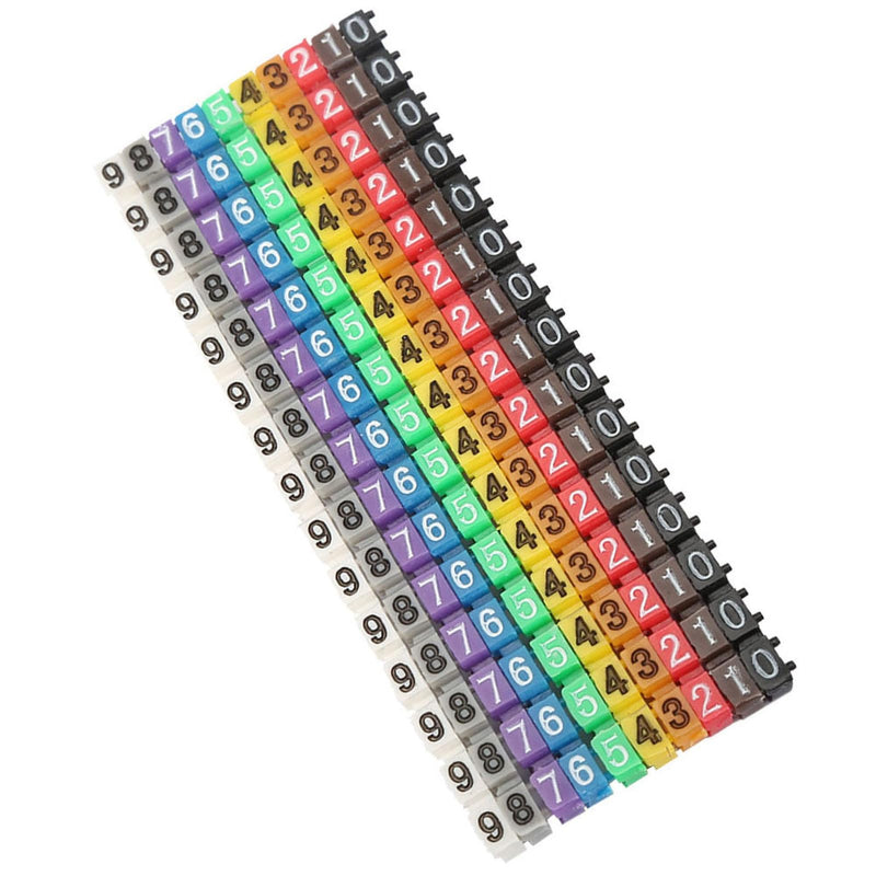 Eujgoov Cable Marker Tubes for Wire Numbering Plastic Wire Label Markers with Digital Numbering - 150-Piece Set (1.5mm Inner Diameter & 1.5mm Outer Diameter)