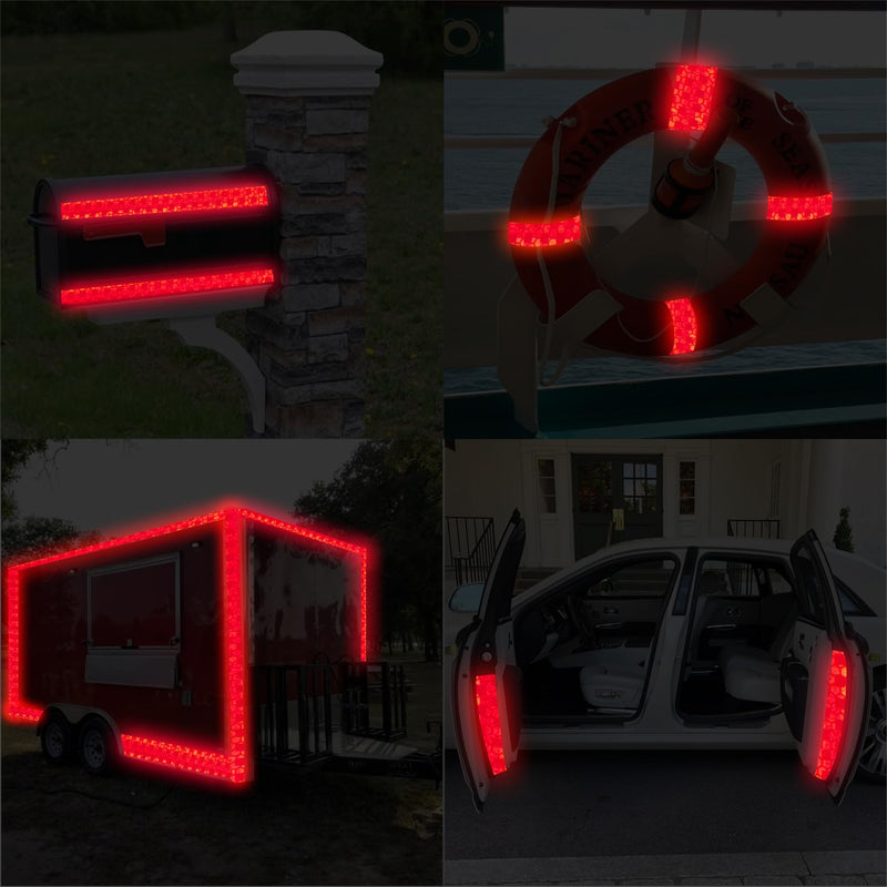 [Australia - AusPower] - Reflective Tape 2 Inch x 30 Feet DOT-C2 Shining Star Fade Resistant Red Reflective Tape Outdoor Waterproof Strong Adhesive Safety Warning Tape Reflector Conspicuity Tape for Trailer Trucks Bike 2IN x 30FT 