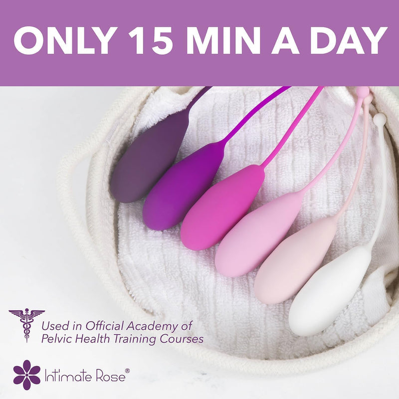 Kegel Exercise System - Pelvic Floor Exercises - Set of 6 Premium Silicone Kegel Exercise Weights & Control with Training Kit for Women: Beginners & Advanced (Pack of 1) Basic Kegel Set