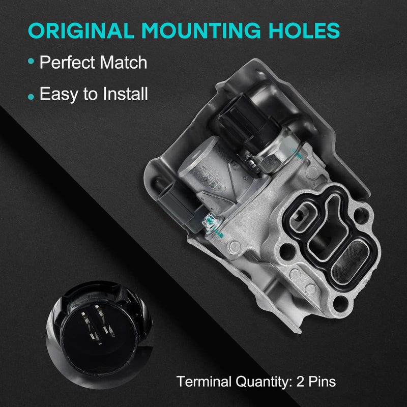 AULINK 917-224 OCV Oil Control Variable Valve (2.0L 2.4L L4) Timing VVT Solenoid For Acura RSX 2002-2006,Honda Civic 2002-2005,Accord 2003-2007,CR-V 2002-2009,Element 2003-2011 15810RAAA03