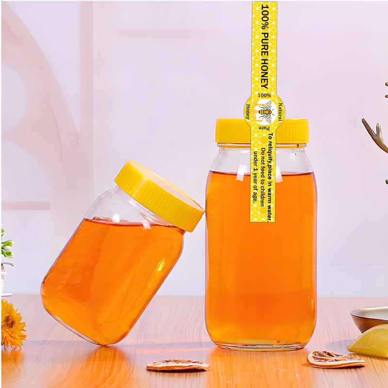 Tamper Proof Pure Honey Stickers 1×9 inch Tamper Evident Seals Labels Natural Honey Labels for Jars Bottle (250) 250