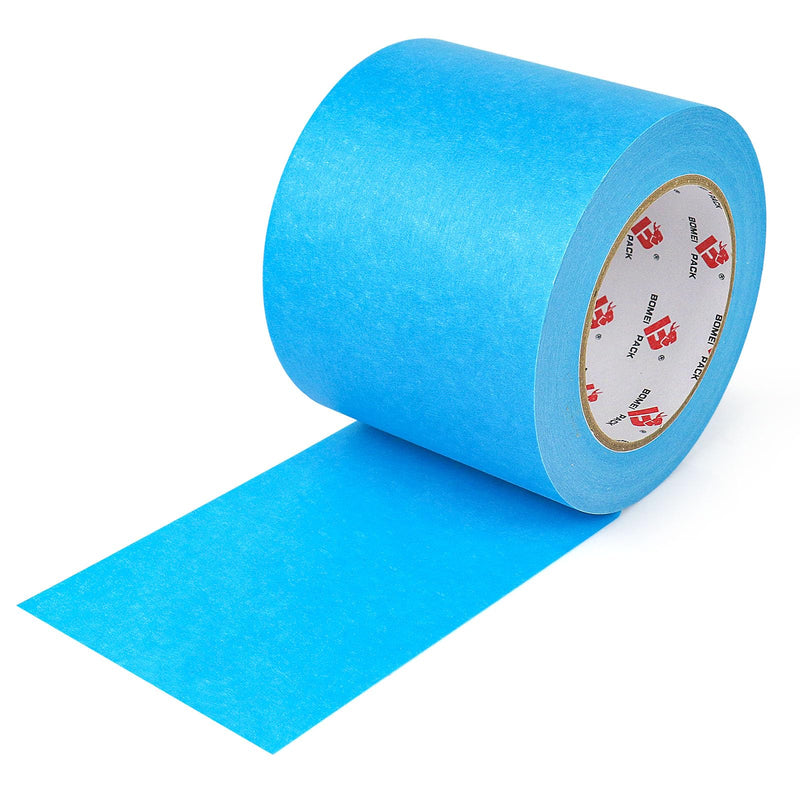 [Australia - AusPower] - BOMEI PACK 4'' Blue Painters Tape, 3D Printing Tape 4 Inches x 55 Yards for Laser Cutting, 21-Day Clean Removal Wide Masking Tape 4in x 55yards 