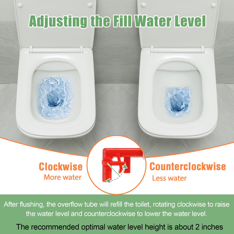 [Australia - AusPower] - Saillong 2 Pack Toilet Fill Valve Replacement, Height Adjustable Universal Toilet Tank Flusher Replacement Kit, Leak-Proof Easy Install Fill Valve Repair Kit 