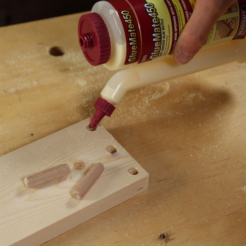 [Australia - AusPower] - Milescraft 5223 Glue Mate 450-15oz. (450ml) Precision Wood Glue Bottle - Anti-Drip - Dowel and Biscuit Tips Included - Easy Flow Multi-Chamber Design - Ideal for Woodworking 